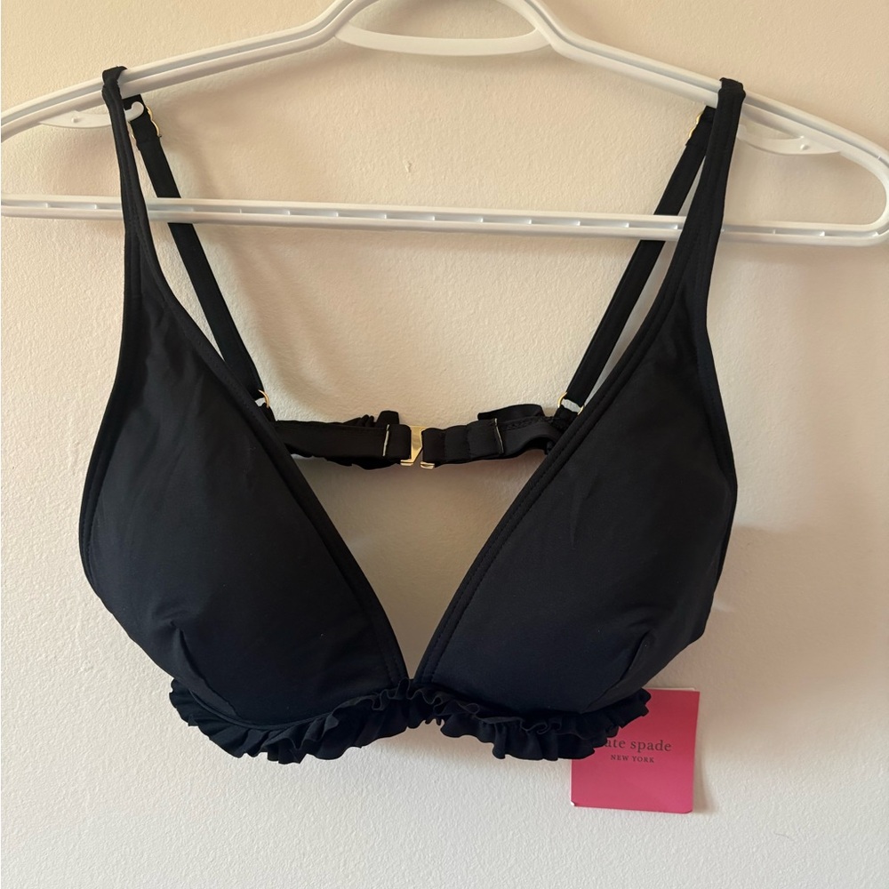 Kate Spade NWT Cabana Mini French Ruffle Bikini Top S